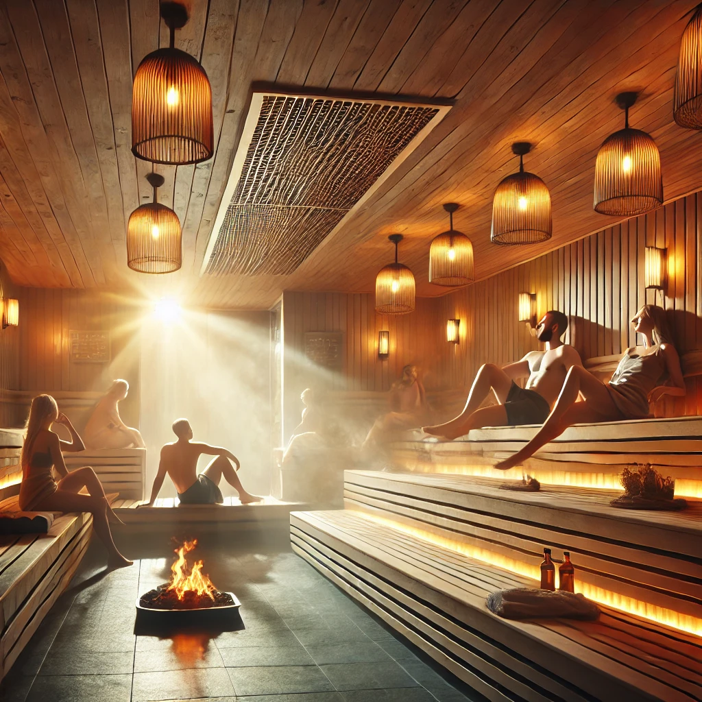 People in a Sauna